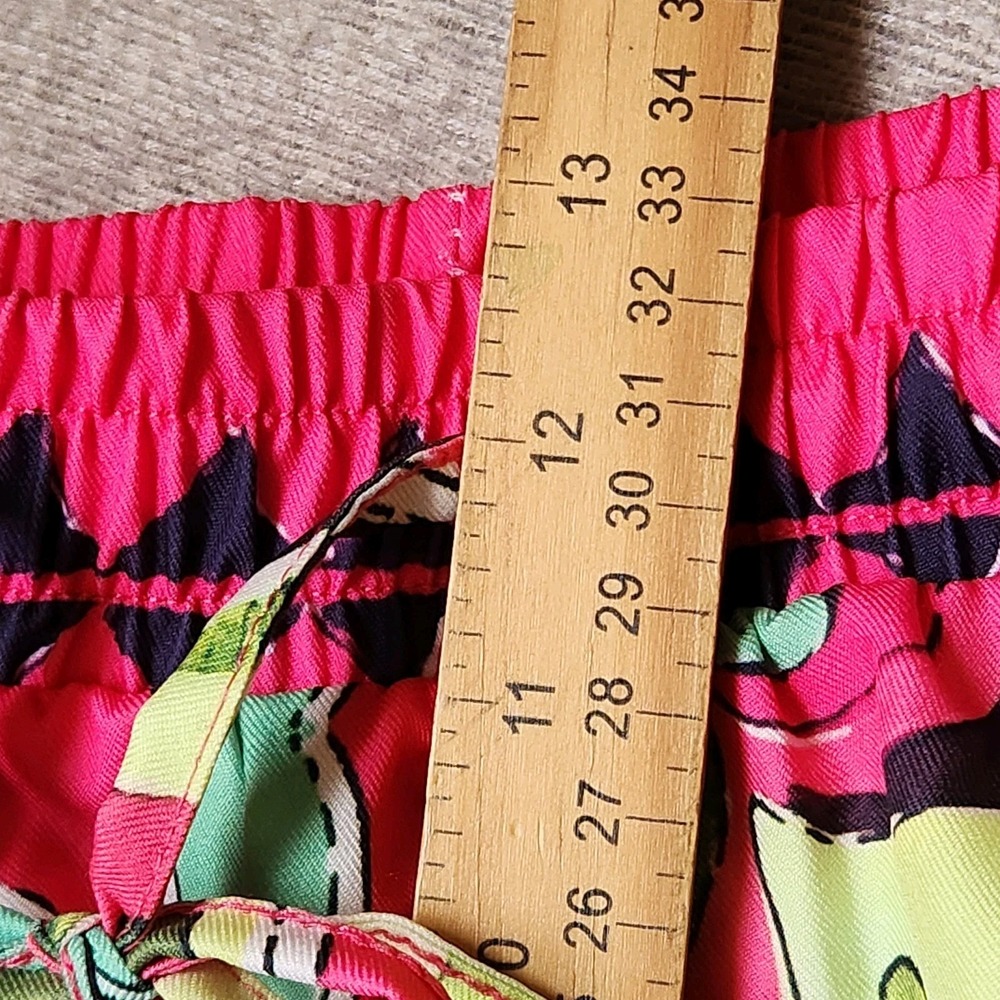 AKIRA Pants Wide Leg Colorful Lightweight Size S‎ Bohemian Elastic Waist - Picture 7 of 8